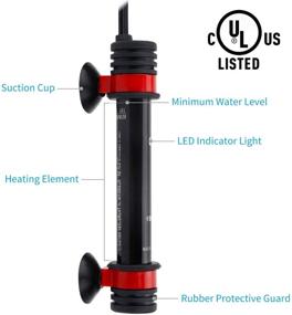 img 2 attached to 🐠 Uniclife Preset Submersible Aquarium Heater with Electronic Thermostat - Perfect for 10-80 Gallon Fish Tanks!