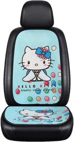 img 1 attached to 🚗 Однотонный набор чехлов для автокресла DPIST Hello Kitty, защита 1шт., универсальная посадка, подходит для использования в любое время года.