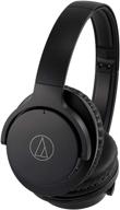 audio-technica quietpoint ath-anc500btbk wireless active noise-cancelling headphones in black logo