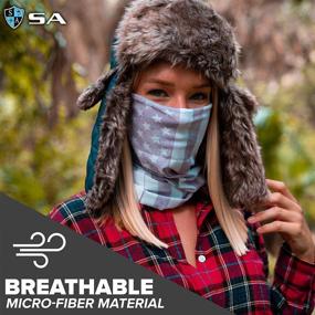 img 3 attached to 👑 S A - UV Face Shield 5 Pack - Versatile Neck Gaiter, Elastic Face Mask for Men and Women