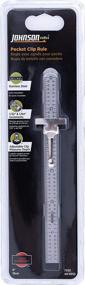 img 1 attached to Johnson Level &amp; Tool 7202 Stainless Steel Pocket Clip Rule - Silver - 1 Ruler