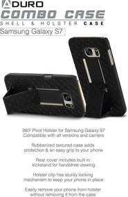 img 1 attached to 📱 Aduro Shell & Holster Combo Case for Samsung Galaxy S7: Super Slim Design with Kickstand & Swivel Belt Clip