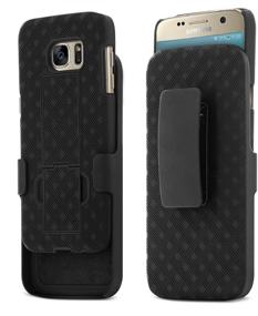 img 4 attached to 📱 Aduro Shell & Holster Combo Case for Samsung Galaxy S7: Super Slim Design with Kickstand & Swivel Belt Clip