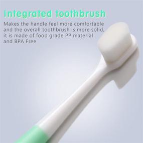 img 3 attached to 🦷 Kiuimi Extra Soft Toothbrush for Kids | Non-Irritating 10,000 Bristles Manual Toothbrush with Protective Case | Toddler BPA-Free Nano Toothbrush | Ideal for Sensitive Gums | Green