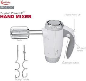 img 3 attached to 🥄 Effortless Mixing: Betty Crocker 7-Speed Power Hand Mixer in Classic White