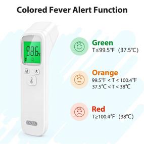 img 3 attached to 🌡️ FACEIL Forehead Thermometer for Fever - Non Contact Infrared Thermometer with Fever Indicator, Instant Digital Thermometer for Adults and Babies