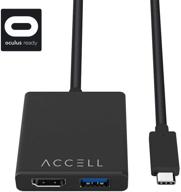 💻 accell usb-c vr adapter - usb-c to hdmi & usb for oculus rift, htc vive, windows mixed reality including samsung odyssey+, dell visor, lenovo explorer, hp, acer & asus wmr headsets logo