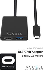 img 3 attached to 💻 Accell USB-C VR Adapter - USB-C to HDMI & USB for Oculus Rift, HTC Vive, Windows Mixed Reality including Samsung Odyssey+, Dell Visor, Lenovo Explorer, HP, Acer & Asus WMR Headsets