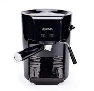 aroma housewares aem-810 эспрессо кофеварка aroma: наслаждайтесь свежезаваренным кофе 1.5l/6 cup, стильный черный дизайн. логотип