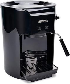 img 2 attached to Aroma Housewares AEM-810 Эспрессо кофеварка Aroma: Наслаждайтесь свежезаваренным кофе 1.5L/6 Cup, Стильный черный дизайн.