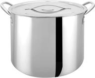 🔥 durable stainless steel kettle with lid and handles - bene casa (20 quarts/5 gallons) - ideal size for extract brewing - dishwasher safe логотип