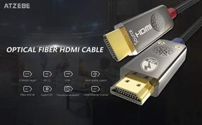 img 3 attached to 🔌 P&A HDMI Fiber Optic Cable 6ft - HDMI 2.0 Cable for 4K@60Hz, HDR, ARC - High Speed 18Gbps, Slim & Flexible Active Optical HDMI Cable supporting 4:4:4/4:2:2/4:2:0, HDCP 2.2 & 3D