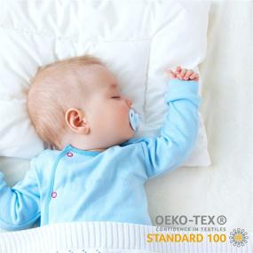 img 3 attached to 👶 Oeko-TEX Standard 100 Certified Baby Toddler Pillow (13 x 18) with Pillowcase - Soft Flat Pillows for Sleeping and Travel