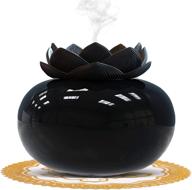 🏵️ керамический увлажнитель sixkiwi: стильный лотос для квартир и офисов (черный, без светодиодной подсветки) логотип