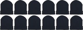 img 2 attached to ❄️ 48-Pack Winter Beanies for Cold Weather - Warm Knit Skull Caps for Men, Women, and Unisex