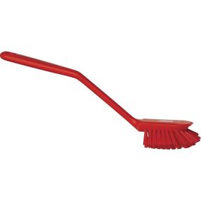 img 1 attached to 🧹 Vikan 42374 Fine Sweep Dish Brush, Red - Polypropylene, Polyester Bristles, 10-1/2 inch