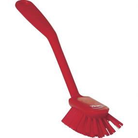 img 3 attached to 🧹 Vikan 42374 Fine Sweep Dish Brush, Red - Polypropylene, Polyester Bristles, 10-1/2 inch