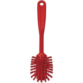 img 2 attached to 🧹 Vikan 42374 Fine Sweep Dish Brush, Red - Polypropylene, Polyester Bristles, 10-1/2 inch