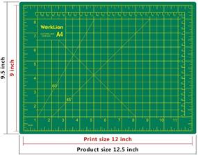 img 3 attached to 🔪 Рабочая лев Full 9x12 художественный самовосстанавливающийся ПВХ режущий коврик - 3 штуки: ремесло, ткань, стегание, шитье, скрапбукинг проект