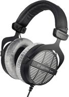 🎧 beyerdynamic dt 990 pro over-ear studio monitor headphones - open-back stereo construction, wired (80 ohm, grey) (renewed): unleash your audio potential logo