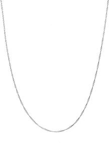 img 2 attached to 💍 Stylish and Delicate Sterling Silver 0.8mm Twisted Curb Chain Necklace, Available in 14"-36" Lengths