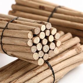 img 4 attached to 🌲 50 Pieces of Natural Unfinished Wood Sticks 7.8 Inches Long, 0.2-0.3 Inch Diameter, Ideal for Crafts, DIY Crafts, Christmas Ornaments, Twigs, and Driftwood Projects