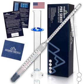 img 4 attached to 🍺 Pro Series American-made Triple Scale Thermo-Hydrometer ABV Tester for Beer/Wine - Specific Gravity Hydrometer with Temperature Correction Thermometer, N.I.S.T Traceable (KIT)