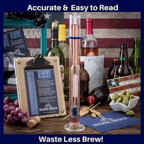 img 2 attached to 🍺 Pro Series American-made Triple Scale Thermo-Hydrometer ABV Tester for Beer/Wine - Specific Gravity Hydrometer with Temperature Correction Thermometer, N.I.S.T Traceable (KIT)