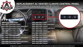 img 2 attached to 🌡️ AC Heater Climate Control Panel with Rear Defogger - Compatible with Chevy, Cadillac & GMC - Escalade, C1500, C2500 Suburban, C3500HD, K1500, K2500, Tahoe, Yukon - Replaces OEM Part #9378805, 16231165