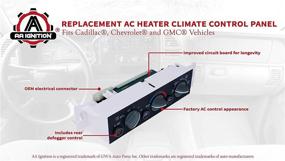 img 1 attached to 🌡️ AC Heater Climate Control Panel with Rear Defogger - Compatible with Chevy, Cadillac & GMC - Escalade, C1500, C2500 Suburban, C3500HD, K1500, K2500, Tahoe, Yukon - Replaces OEM Part #9378805, 16231165