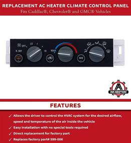 img 3 attached to 🌡️ AC Heater Climate Control Panel with Rear Defogger - Compatible with Chevy, Cadillac & GMC - Escalade, C1500, C2500 Suburban, C3500HD, K1500, K2500, Tahoe, Yukon - Replaces OEM Part #9378805, 16231165