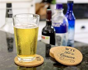 img 1 attached to 🍻 Funny Bar Coasters & Glasses Set for Housewarming Parties