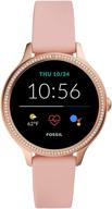 📱 fossil women's gen 5e 42mm stainless steel touchscreen smartwatch with speaker, heart rate monitor, contactless payments, and smartphone notifications logo