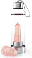 💎 enhance your wellness with the simply glamour rose quartz crystal healing water bottle logo