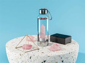 img 3 attached to 💎 Enhance Your Wellness with the Simply Glamour Rose Quartz Crystal Healing Water Bottle