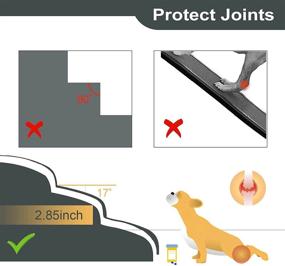 img 2 attached to 🐶 MEJYJEM High Density Foam Dog Stairs Ramps - Non-Slip Pet Steps for Older Dogs with Joint Pain - Sofa Bed Ladder for Cats
