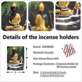 img 1 attached to Exquisite Golden Buddha Backflow Incense Burner with 10 PCS Cones - Perfect Home Decor Gift and Ornament