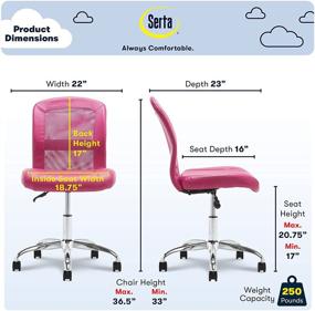 img 2 attached to Serta Essentials Ergonomic Low Back Computer Furniture for Home Office Furniture