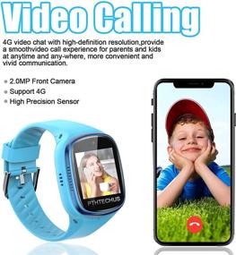 img 2 attached to 📱 PTHTECHUS 4G Watch Phone for Children - Smart Watch with WiFi, Dial, Voice Messages & Video Calls, GPS Location, School Mode, SOS Function, Camera, Pedometer
