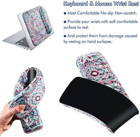 img 3 attached to Enhance Comfort and Productivity with Ergonomic Mouse Pad and Keyboard Wrist Rest - Superfine Fibre Surface, Gel Memory Foam Support for Computer, Laptop, Mac, Gaming and Office, Long-Lasting Pain Relief