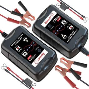 img 4 attached to [2-Pack] LEICESTERCN 12V Battery Trickle Charger Maintainer - Portable Smart Float Charger for Car, Motorcycle, Lawn Mower - SLA, AGM, Gel, Wet, Lead Acid Batteries