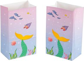 img 1 attached to 🧜 Under the Sea Mermaid Party Treat Bags - 36-Pack Goodie Bags for Kids, Perfect Paper Favor Bags for Gifts, 5.2 x 8.7 x 3.3 Inches