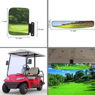 🏌️ hkoo newest golf cart mirrors: ultimate panoramic view & easy foldability for club car, ezgo and yamaha models - combo pack! logo