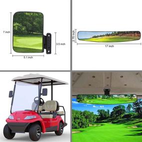 img 4 attached to 🏌️ HKOO Newest Golf Cart Mirrors: Ultimate Panoramic View & Easy Foldability for Club Car, EZGO and Yamaha Models - Combo Pack!