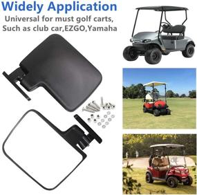 img 1 attached to 🏌️ HKOO Newest Golf Cart Mirrors: Ultimate Panoramic View & Easy Foldability for Club Car, EZGO and Yamaha Models - Combo Pack!