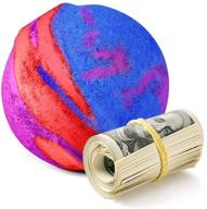 💰 cash money bath bombs - jumbo size 7.5oz - $2-$2500 inside - guaranteed rare $2 bill - large mystery surprise gift - rainbow magic logo
