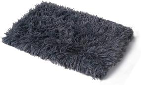 img 3 attached to 🐾 Soft Flannel Pet Blanket, Medium Size, Ideal for Dogs, Cats, and Rabbits, Dark Grey Faux Fur Puppy Dog Blankets