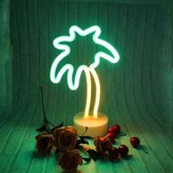 enuoli led coconut palm tree neon sign - battery operated & usb powered - party supplies - girls room decoration - luau summer party accessory - children kids gifts логотип