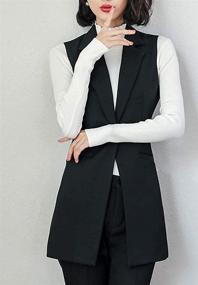 img 2 attached to 👗 Stylish and Chic: KEDERA Women's Sleeveless Duster Trench for Fashionable Coats, Jackets & Vests