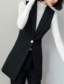 img 3 attached to 👗 Stylish and Chic: KEDERA Women's Sleeveless Duster Trench for Fashionable Coats, Jackets & Vests